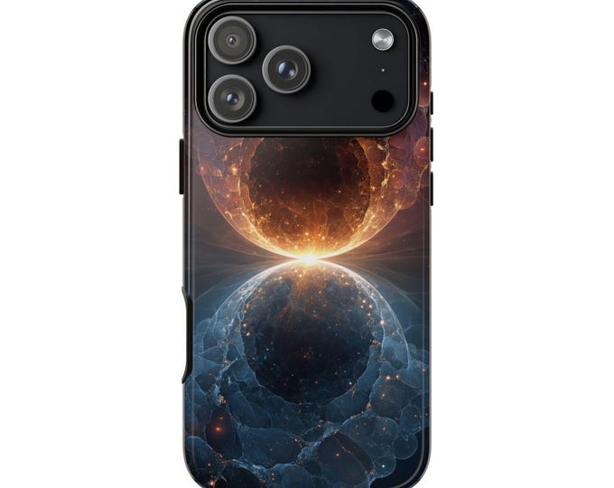 Infinite Fire Ice Reflecting Cosmos Phone Case: iPhone, Galaxy, Pixel - Lifetime Warranty