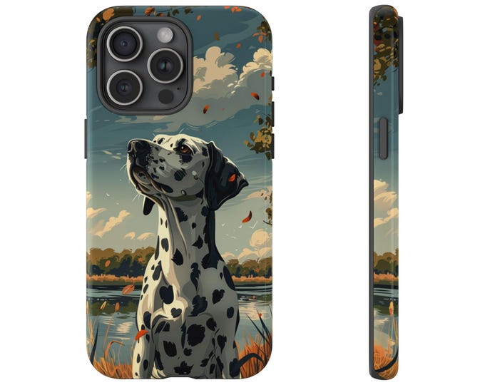Dalmatian Dog Outdoors Lake Park Phone Case: iPhone, Galaxy, Pixel - Lifetime Warranty