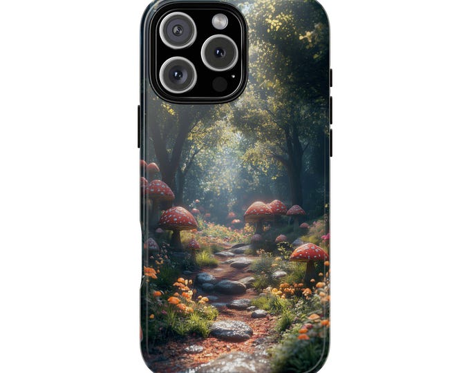 Magical Mushroom Toadstool Forest Phone Case: iPhone, Galaxy, Pixel - Lifetime Warranty