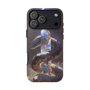 Phone Ink - Case for iPhone | Galaxy | Pixel - Python Snake Crystal Obelisk Light