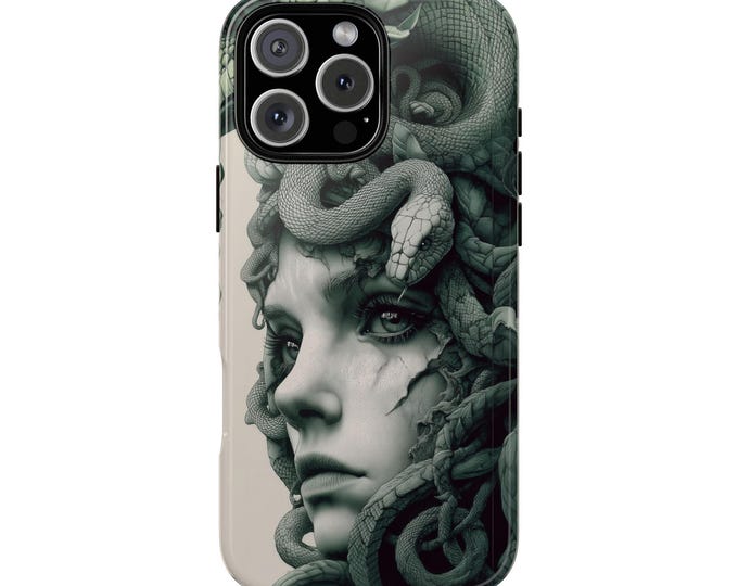 Medusa Illustration Serpent Woman Artwork Snakes Phone Case: iPhone, Galaxy, Pixel - MagSafe Compatible