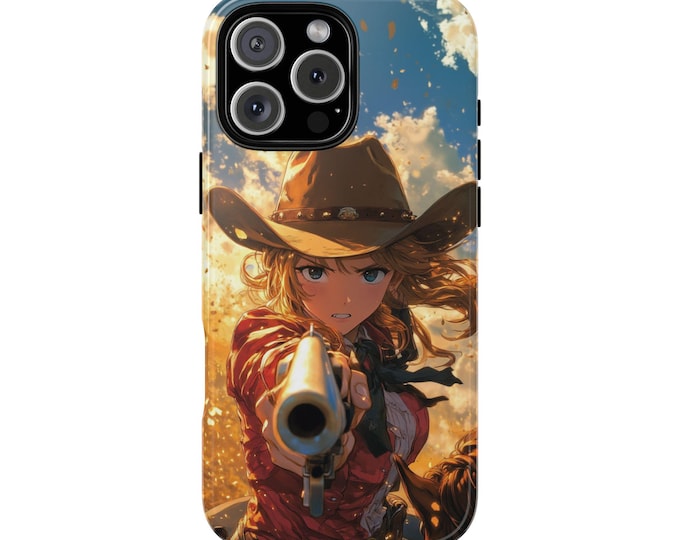 Anime Cowgirl Gunslinger Western Phone Case: iPhone, Galaxy, Pixel - Lifetime Warranty