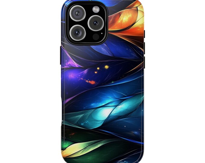Luminous Nebula Fusion Waves Blue Teal Phone Case: iPhone, Galaxy, Pixel - Lifetime Warranty