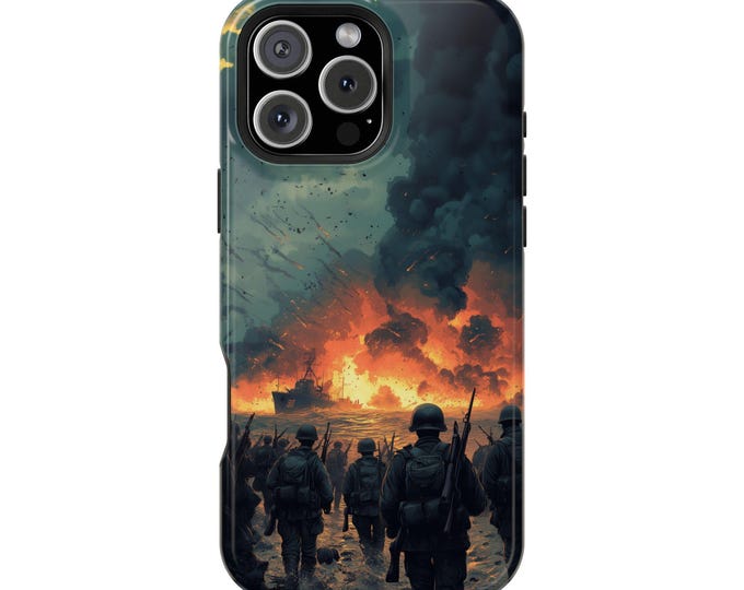Allied Soldiers World War 2 Destroyer Boat Phone Case: iPhone, Galaxy, Pixel - Lifetime Warranty