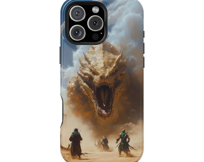 Sands of Chaos Desert Wyrm Phone Case: iPhone, Galaxy, Pixel - Lifetime Warranty