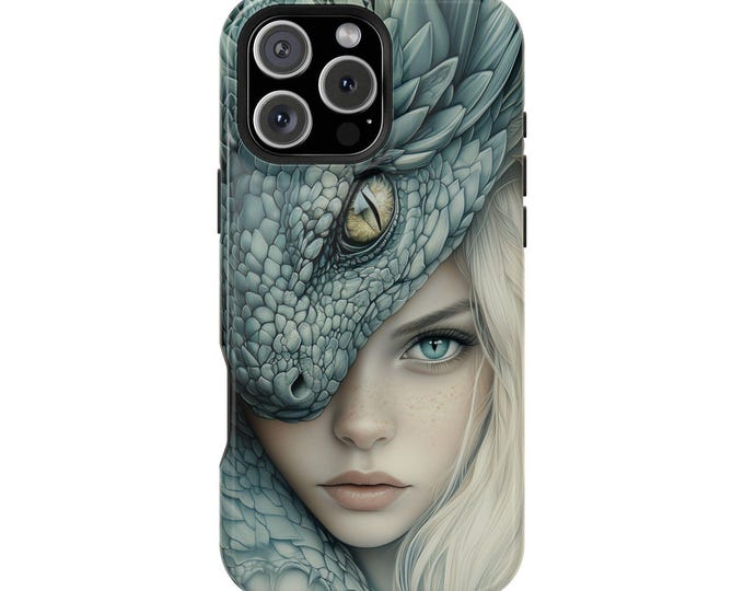 Dragon Companion Girl Pencil Sketch Phone Case for iPhone | Samsung Galaxy | Google Pixel