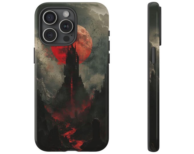 Dark Castle Temple Horror Future Phone Case: iPhone, Galaxy, Pixel - Lifetime Warranty