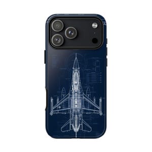 Phone Ink - F-16 Fighter Jet Plane Blue Case: iPhone | Galaxy | Pixel - Lifetime Warranty