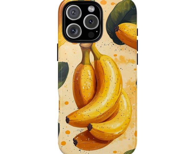 Banana Bunch Love Art Phone Case: iPhone, Galaxy, Pixel - Lifetime Warranty