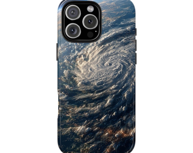 Hurricane from Outer Space Earth Surface Phone Case: iPhone, Galaxy, Pixel - Lifetime Warranty