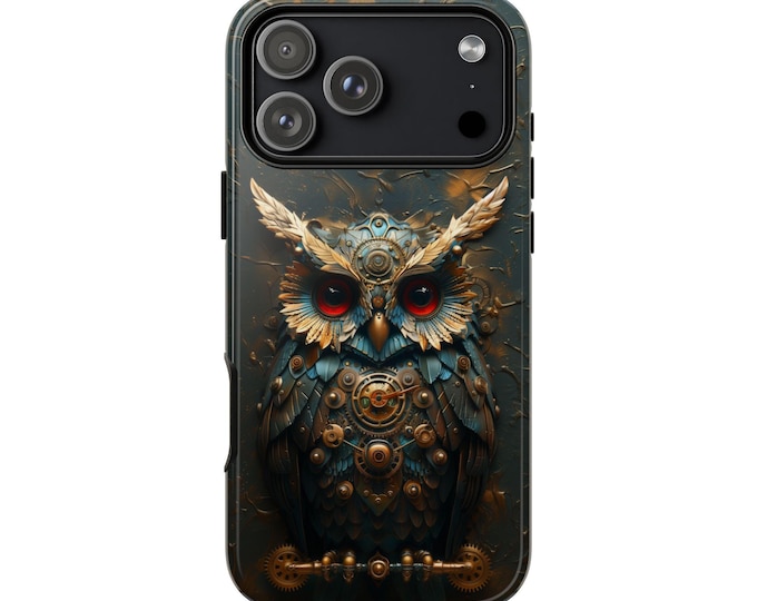 Owl Mechanical Vintage Rustic Steampunk Phone Case: iPhone, Galaxy, Pixel - Lifetime Warranty