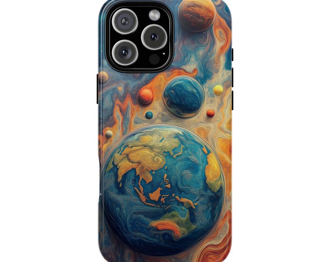Earth Forming Hydro Liquid Dip Abstract Phone Case: iPhone, Galaxy, Pixel - Lifetime Warranty