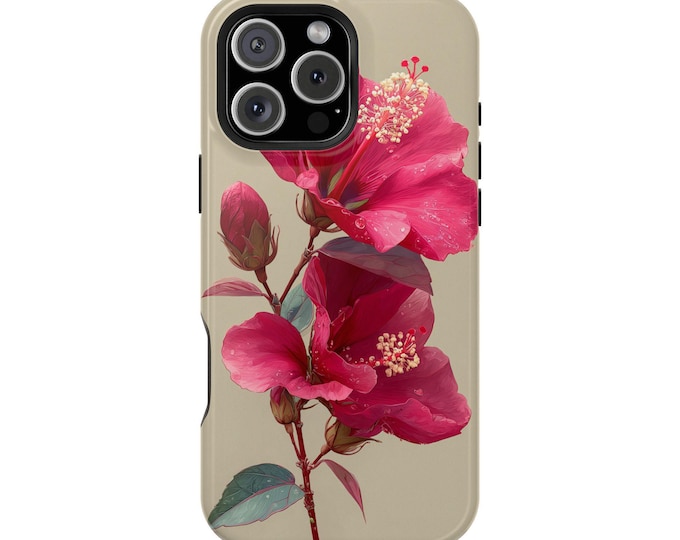 Magenta Hibiscus Pink Minimalist Flower Phone Case for iPhone | Samsung Galaxy | Google Pixel