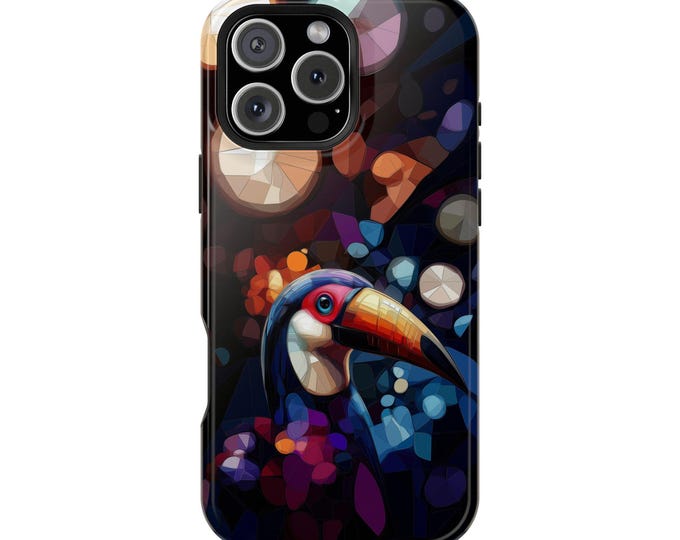 Toucan Bird Colorful Abstract Design Phone Case: iPhone, Galaxy, Pixel - Lifetime Warranty