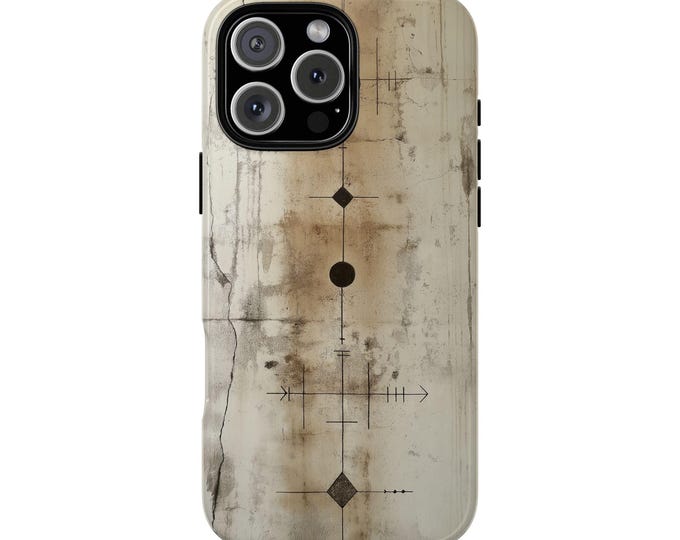 Minimalist Viking Runic Symbols Limestone Phone Case: iPhone, Galaxy, Pixel - Lifetime Warranty
