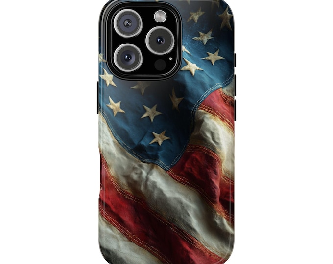 American Flag Abstract Watercolor Phone Case: iPhone, Galaxy, Pixel - Lifetime Warranty