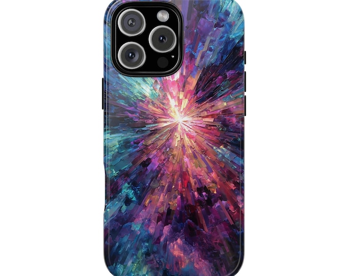 Radiant Burst Fractal Pastel Glass Phone Case: iPhone, Galaxy, Pixel - Lifetime Warranty