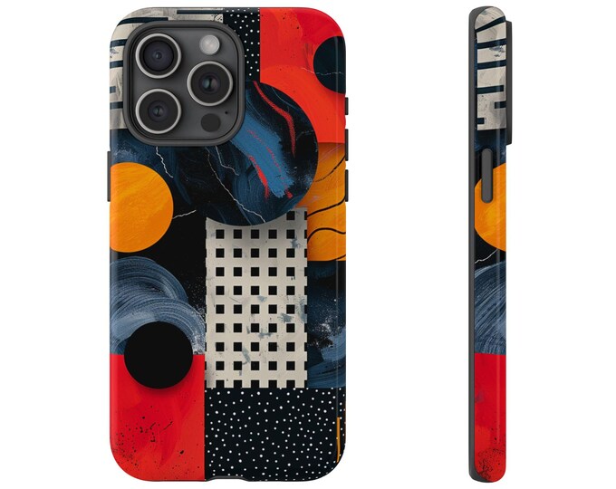 Geometric Shapes Circle Abstract Art Phone Case: iPhone, Galaxy, Pixel - Lifetime Warranty