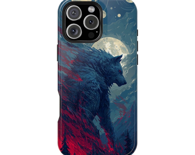 Werewolf Crimson Wilderness Phone Case: iPhone, Galaxy, Pixel - Lifetime Warranty