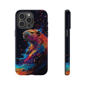 Capybara Abstract Colorful Ink Phone Case - Lifetime Warranty