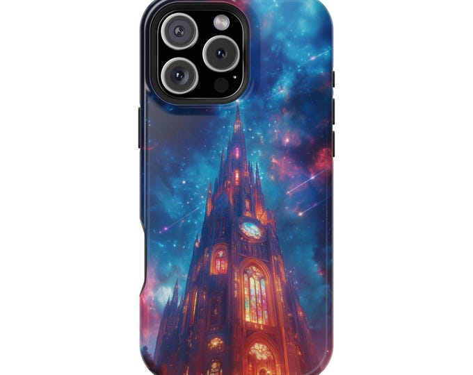 Starlit Architecture Cathedral Sanctuary Tower Phone Case: iPhone, Galaxy, Pixel - Lifetime Warranty