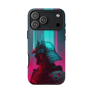 iPhone | Galaxy | Pixel - Phone Ink Case - Ronin Samurai Synthwave Glitch | Lifetime Warranty