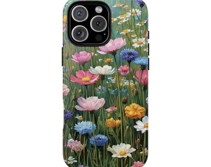 Wildflowers Meadow Flower Field Phone Case: iPhone, Galaxy, Pixel - Lifetime Warranty