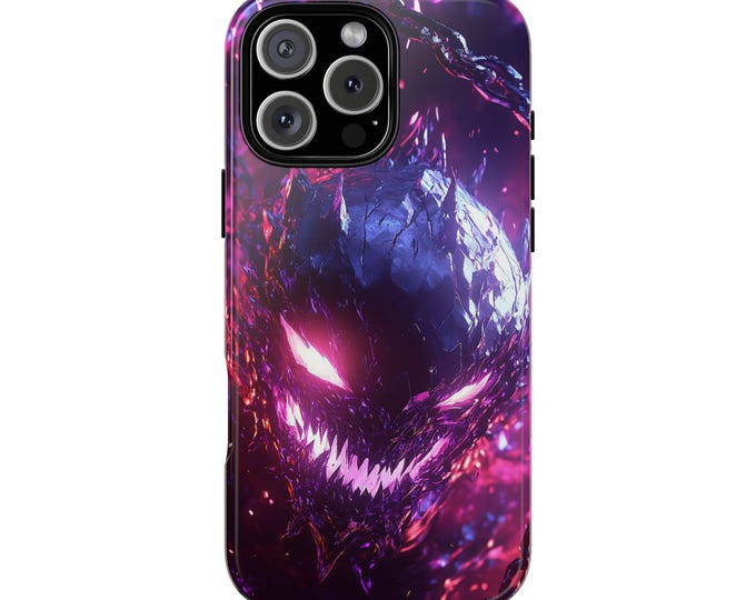 Purple Skull Fractal Dimension Chains Phone Case: iPhone, Galaxy, Pixel - Lifetime Warranty