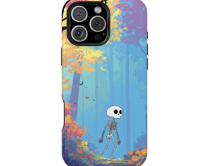 Spooky Skeleton Calm Forest Phone Case: iPhone, Galaxy, Pixel - Lifetime Warranty