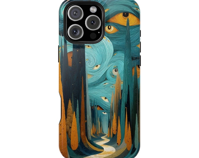 Surreal Twisted Forest Eyes Abstract Woods Phone Case: iPhone, Galaxy, Pixel - Lifetime Warranty