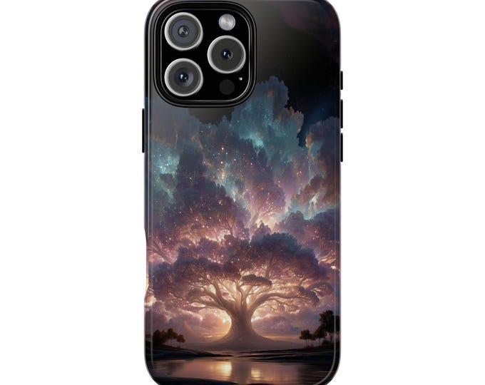 Ethereal Tree of Life Galactic Glow Phone Case: iPhone, Galaxy, Pixel - Lifetime Warranty