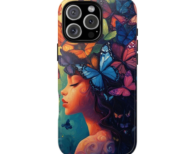 Butterfly Hair Girl Butterflies Woman Phone Case: iPhone, Galaxy, Pixel - Lifetime Warranty