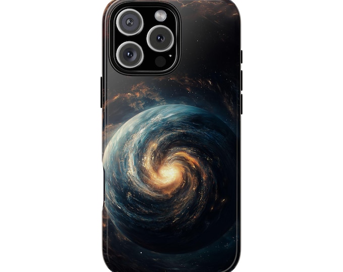 Planetary Vortex Cosmic Implosion Space Phone Case: iPhone, Galaxy, Pixel - Lifetime Warranty