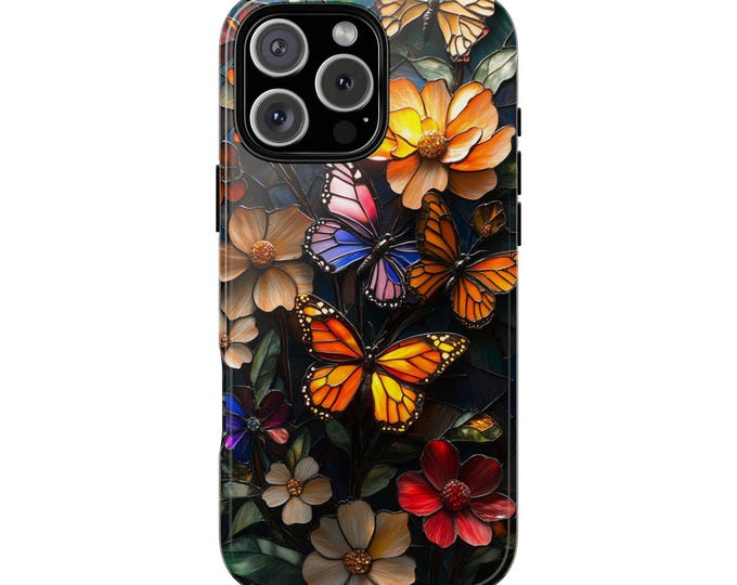 Garden Glass Butterfly Bloom Flower Phone Case for iPhone | Samsung Galaxy | Google Pixel