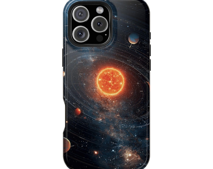 Solar System Map Outer Space Worlds Phone Case: iPhone, Galaxy, Pixel - Lifetime Warranty