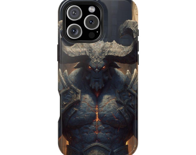 Bull Horned Demon King Phone Case: iPhone, Galaxy, Pixel - Lifetime Warranty