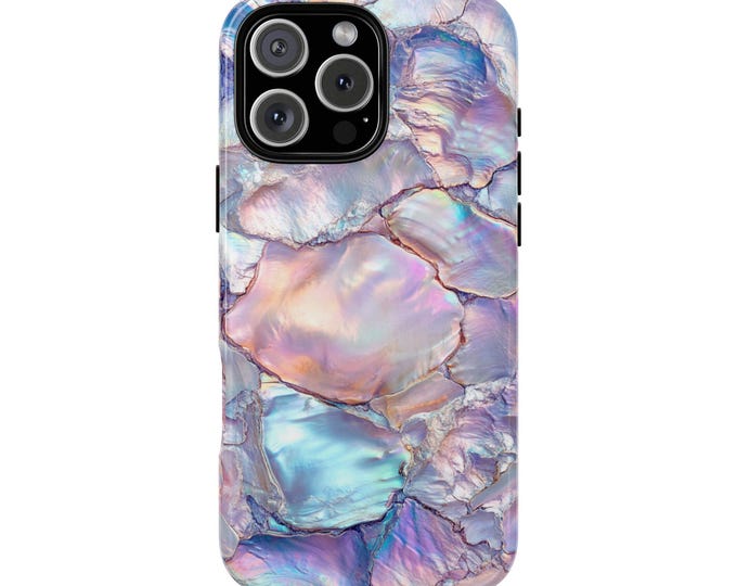 Iridescent Pearl Shells White Purple Shine Phone Case: iPhone, Galaxy, Pixel - Lifetime Warranty