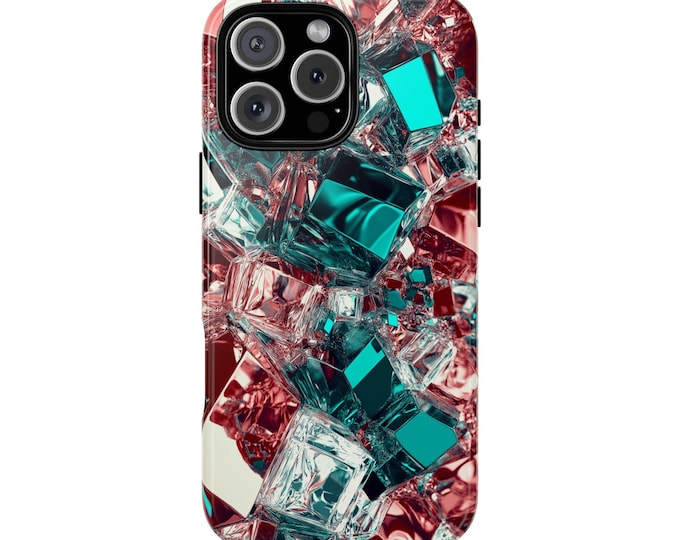 Fractured Geode Metallic Glass Shards Phone Case: iPhone, Galaxy, Pixel - Lifetime Warranty