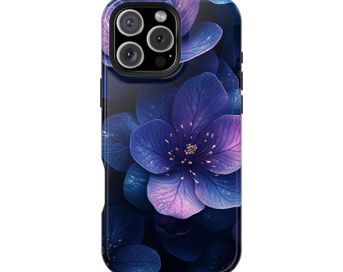 Purple Flower Fantasy Mauve Floral Phone Case: iPhone, Galaxy, Pixel - MagSafe Compatible