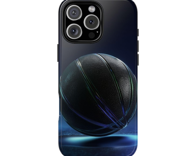 Black Basketball Tech Phone Case: iPhone, Galaxy, Pixel - Lifetime Warranty