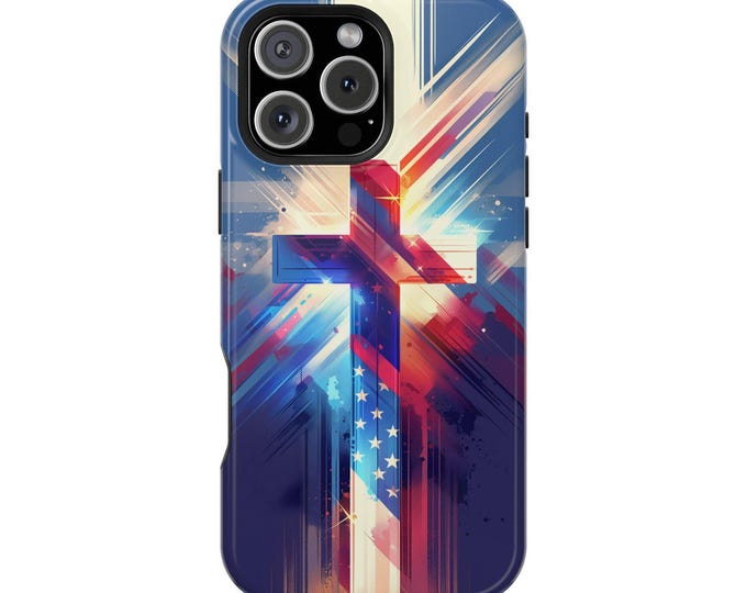 Christian Cross American Vector Phone Case for iPhone | Samsung Galaxy | Google Pixel
