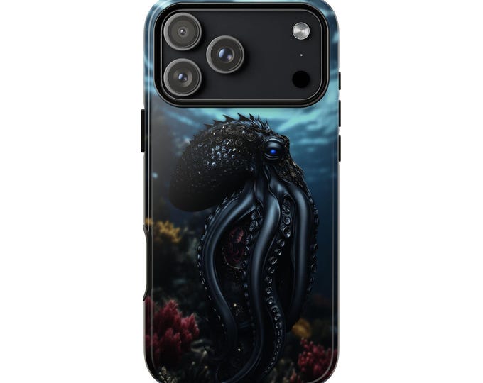 Dark Octopus Gothic Ocean Depths Phone Case: iPhone, Galaxy, Pixel - Lifetime Warranty