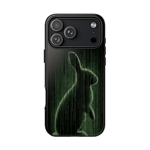 Rabbit Green Computer Matrix Code Phone Case | iPhone, Galaxy, Pixel | Dual Layer Shockproof Cover