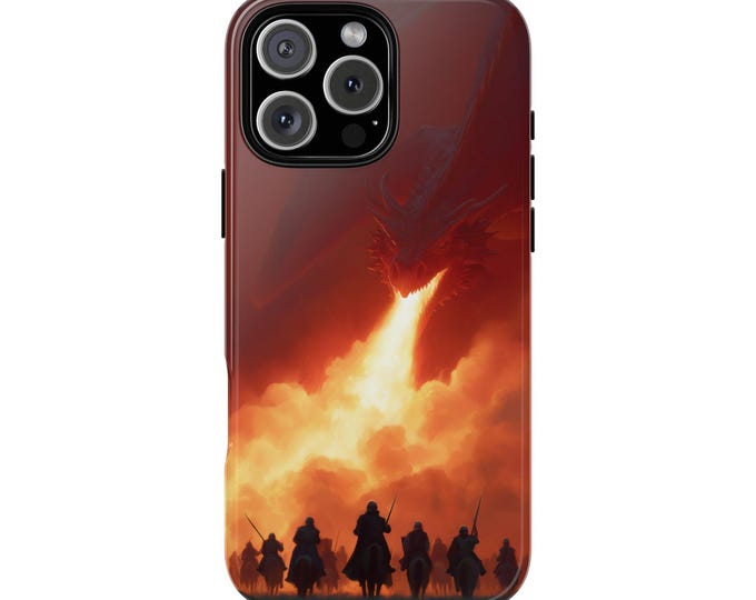 Epic Dragon Fire Knights Battle Phone Case for iPhone | Samsung Galaxy | Google Pixel