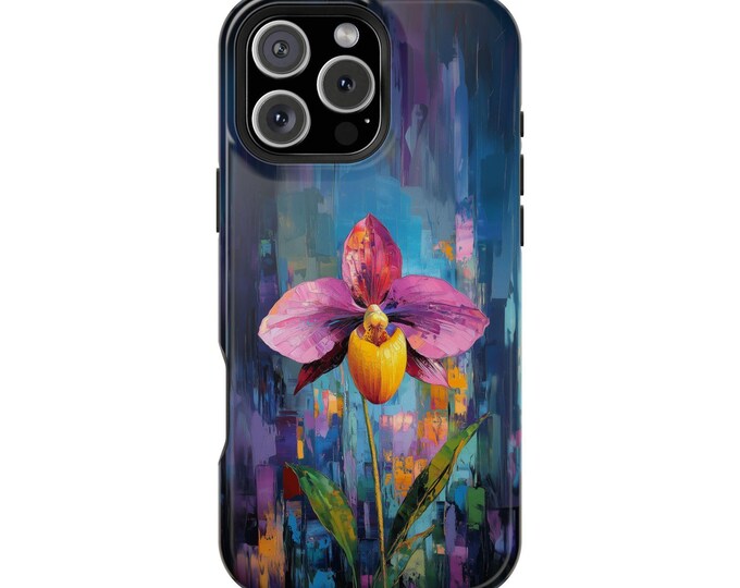 Purple Orchid Flower Vibrant Paint Wild Floral Phone Case for iPhone | Samsung Galaxy | Google Pixel