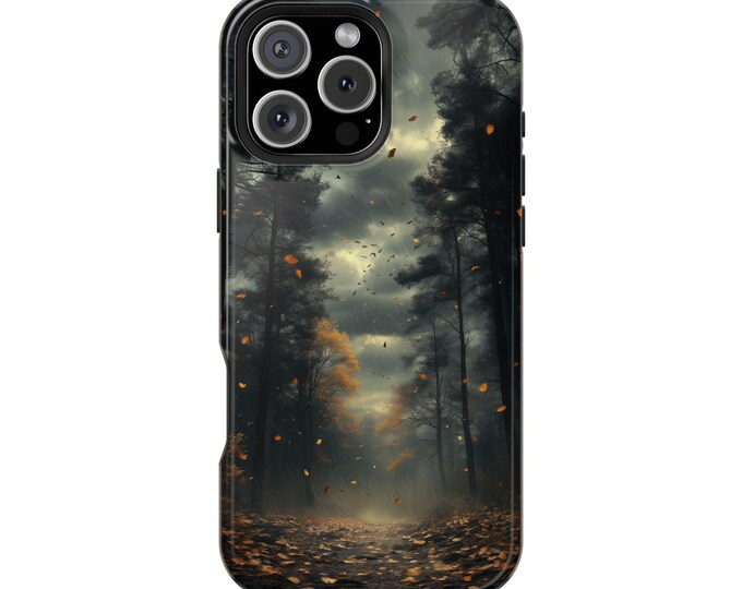 Forest Trees Storm Clouds Dark Woods Phone Case: iPhone, Galaxy, Pixel - Magsafe Compatible
