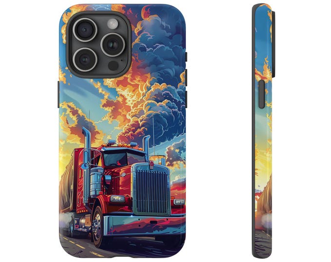 Cross Country Truck Travel Transport Phone Case: iPhone, Galaxy, Pixel - Lifetime Warranty