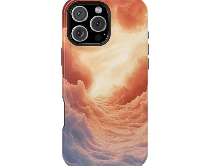 Gradient Sunrise Cloud Painting Orange Phone Case: iPhone, Galaxy, Pixel - Lifetime Warranty
