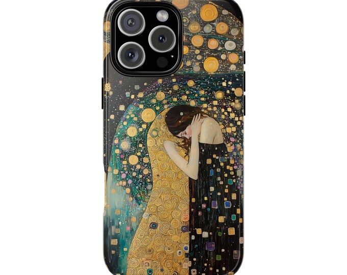Klimt Universe Abstract Woman Embrace Phone Case: iPhone, Galaxy, Pixel - Lifetime Warranty