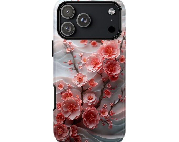 Cherry Blossom Flower Sakura Wave Paper Art Phone Case for iPhone | Samsung Galaxy | Google Pixel